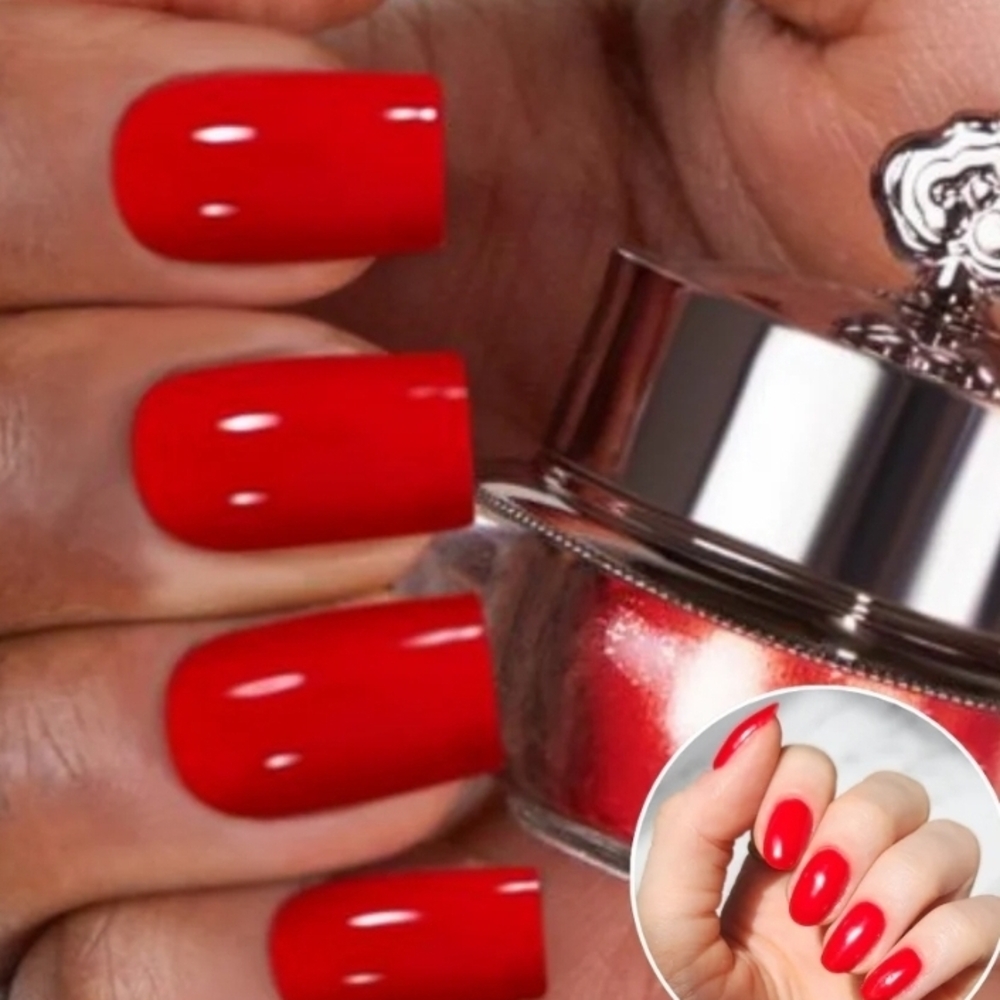 Sistaco Bold Red Mineral Bond Matte Nail Powder